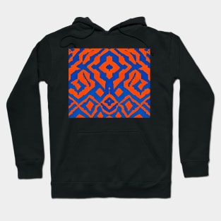 Vermillion Aesthetic Lightning Abstract Pattern Hoodie